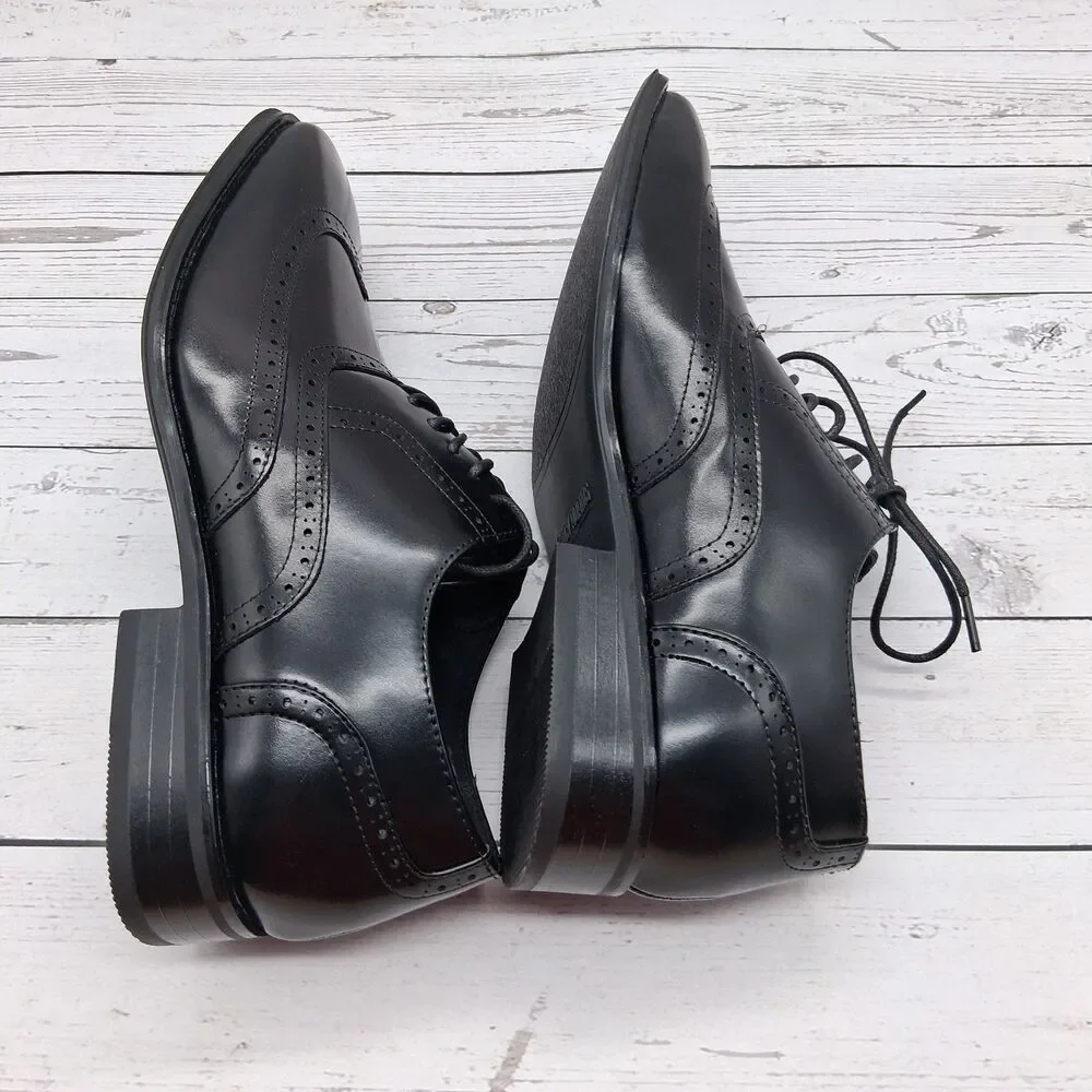 Stacy Adams Wardell Wing tip Lace-Up Oxford Mens Size 9.5 M Square Toe 20139